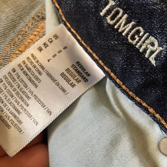 American Eagle Tomgirl Jeans size 0 (fit 2-4) - Picture 5 of 8